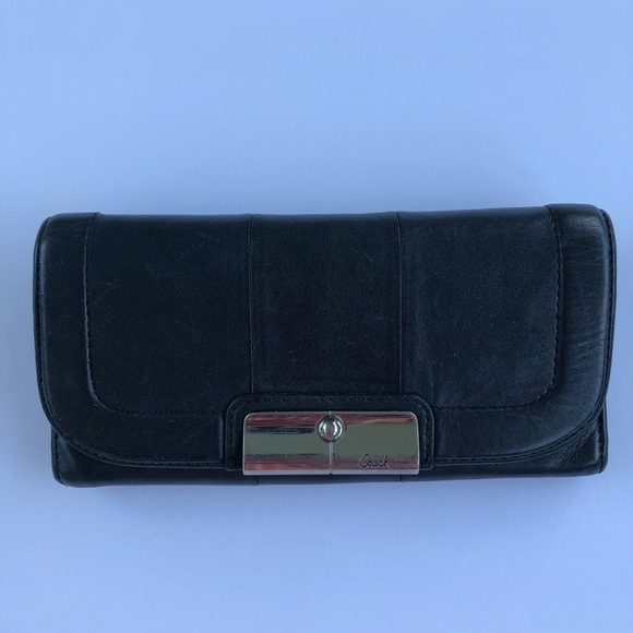 Coach Handbags - Authentic Coach Large Black Leather Wallet